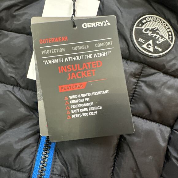 Gerry Outdoors Torque Puffer Jacket Boys Size XX Small 3-4 Years Black Full Zip - Picture 4 of 12